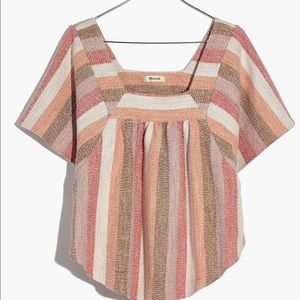 Madewell butterfly top in sherbet stripe medium